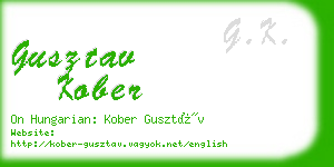 gusztav kober business card